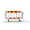 Crowd barrier | made of plastic | fence element white | film RA1/A | red / yellow